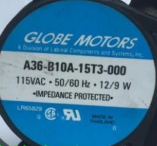 A36-B10A-15T3-000 115VAC 12/9W GLOBE MOTORS