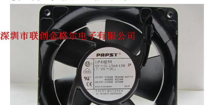 TYP 4182NX PAPST 12V 375MA 4.5W 120*120*38