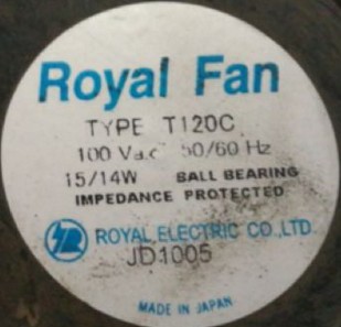 TYPE T120C 100VACTOYO ROYAL 12CM