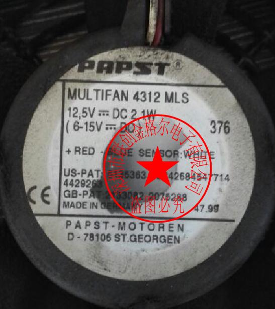 MULTIFAN 4312MLS PAPST 12.5VDC 2.1W 12CM