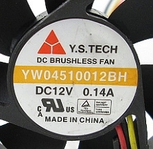 YW04510012BH 3Y.S.TECH 12V 0.14A 45*45*10