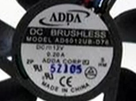 AD5012UX-D76 AD5012UB-D76 ADDA 12V 0.20A