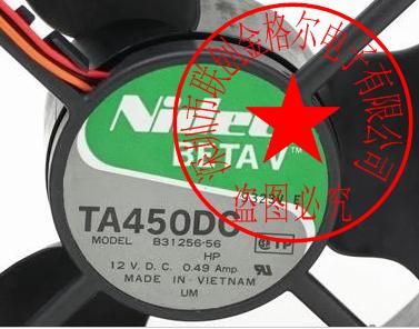 TA450DC B31256-56 12V 0.49A Nidec 12CM