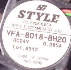 VFA-8018-BH20 STYLE 24V 0.085A 8020