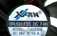 YD8025MS DC12V 2.0W 80x80x25mm 2