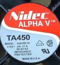 TA450 A30108-10 NIDEC 115V 0.26A/.21 12038 12CM
