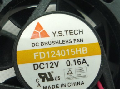 FD124015HB 12V 0.16A 2 Y.S.TECH 4015