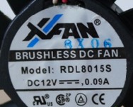 RDL8015S DC12V0.09A 3 XFAN 8015