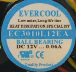 EC3010L12EA DC12V 0.06A EVERCOOL30*30*10