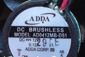 AD0412MB-D51 DC12V 0.12A ADDA 4015