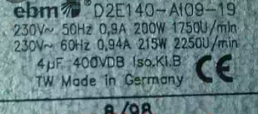 D2E140-AI09-19 230V 200W/215W ebmpapst